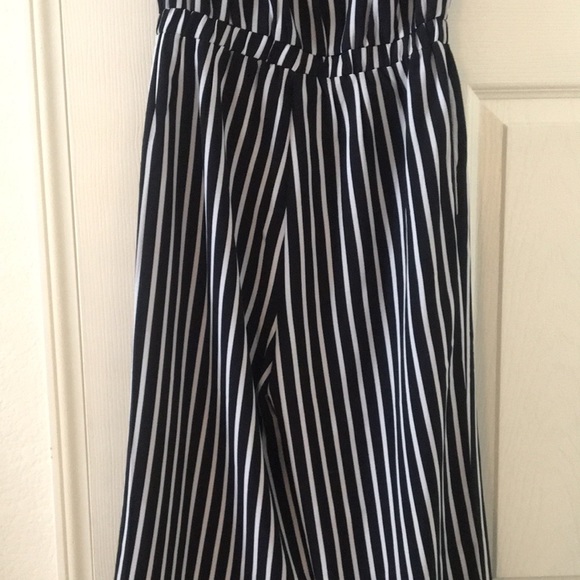 Beautiful navy blue and white pants suit romper - Picture 11 of 13